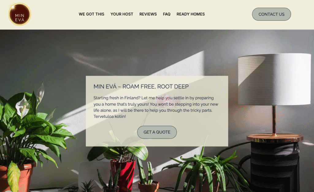 Min Evá Homes etusivu